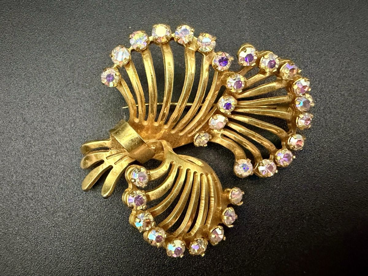 Broches & Aiguilles: Vintage-Brosche Goldfarbe, Strasssteinen – D'occasion à Lamone par LaCantinaMagica 1