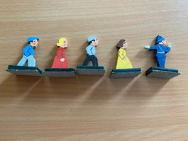 Holzfiguren-Set, ANTIK  Handbemalt, Spielfiguren Erzgebirge?