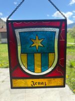 Gemeinde Jenaz Wappenscheibe Bleiverglasung