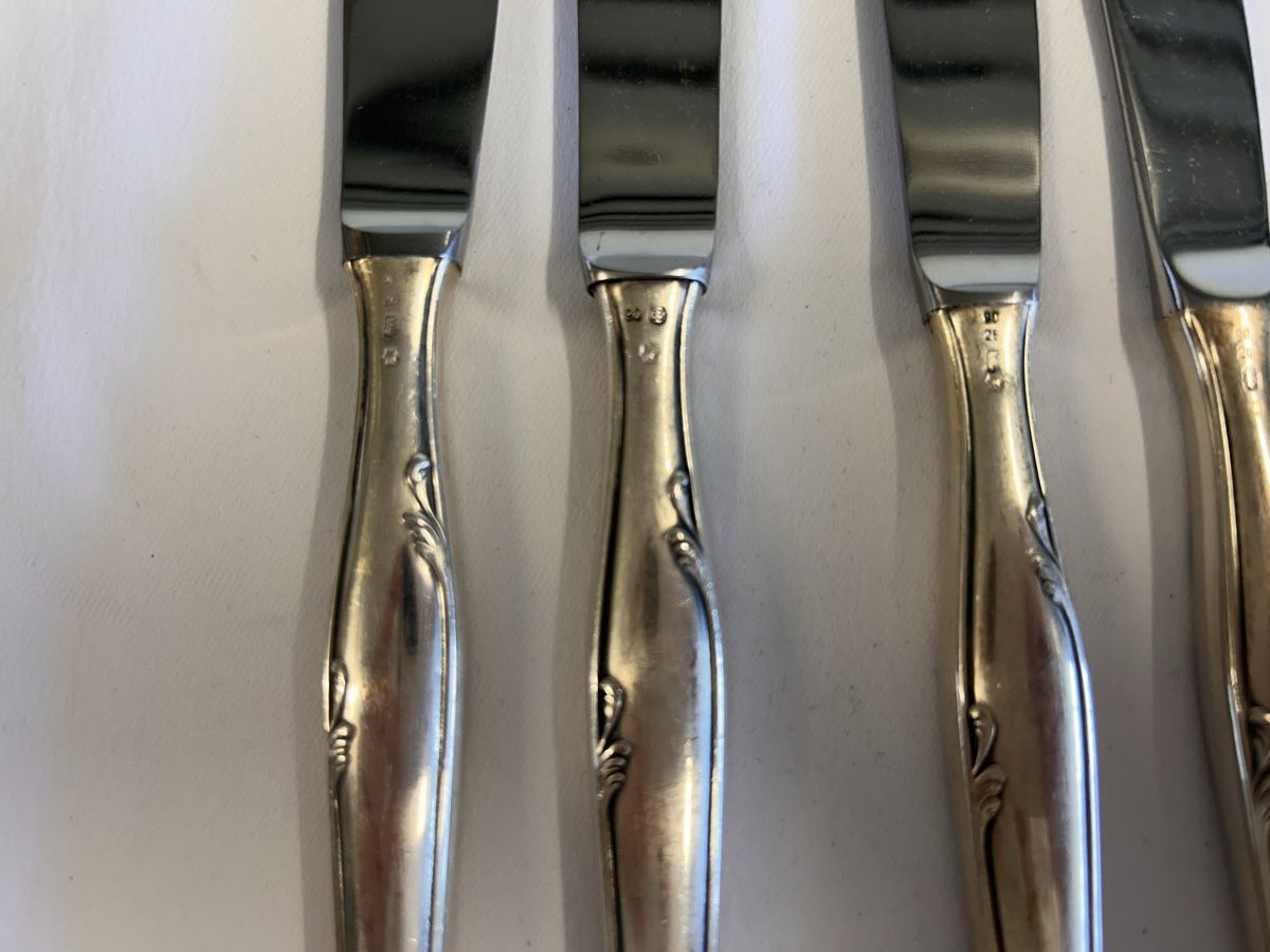 Besteck: 6 Messer Besteck, Silber – Gebraucht aus Kehrsiten von fot_55m5 1