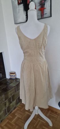 August Silk Kleid, Gr. S Beige Baumwolle, Sommerlich!