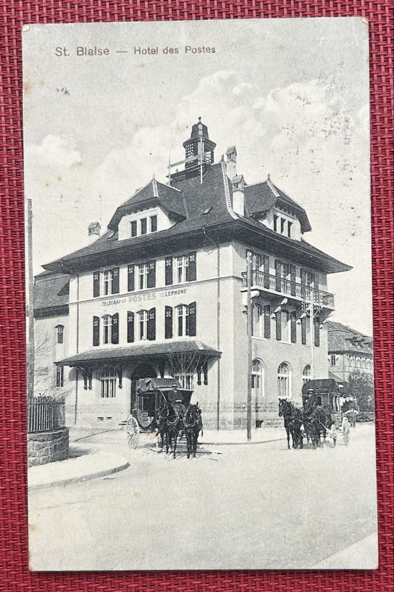 Ansichtskarten: St. Blaise Hotel Post  – Gebraucht aus Horw von Tellbub