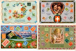 10 Karten / Briefmarkensprache