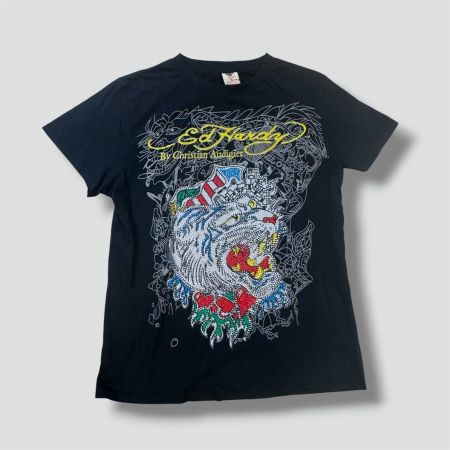Ed Hardy vintage tiger y2k rhinestones shirt legend retro