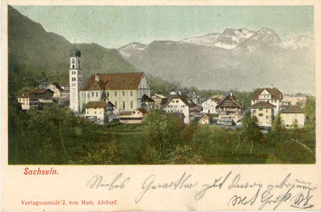 Cartoline postali: Sachseln  OW      um  1 9 0 1 – Usato da Brig venduto da Valcards54