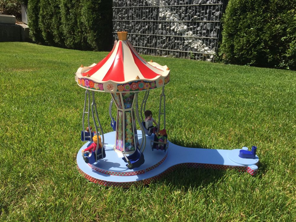 PLAYMOBIL 5548 Giostra Volante Con Luci LED: Azionamento Manuale O Elettrico Per Bambini 4+