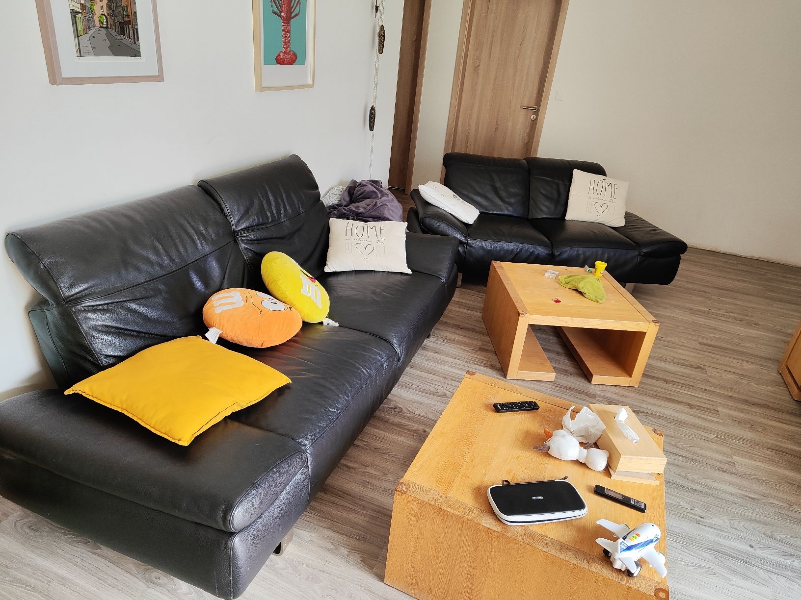 Divani: Canapés en cuir noir – Usato da Porrentruy venduto da sth_27gf