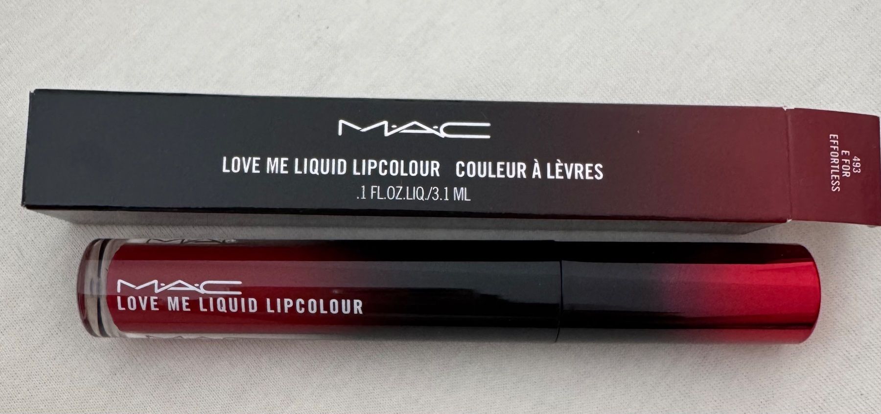 Make-up: MAC LOVE ME LIQUID LIPCOLOUR E FOR EFFORTLESS 493 – Nuovo e nell'imballaggio originale da Zürich venduto da Mina_09 1