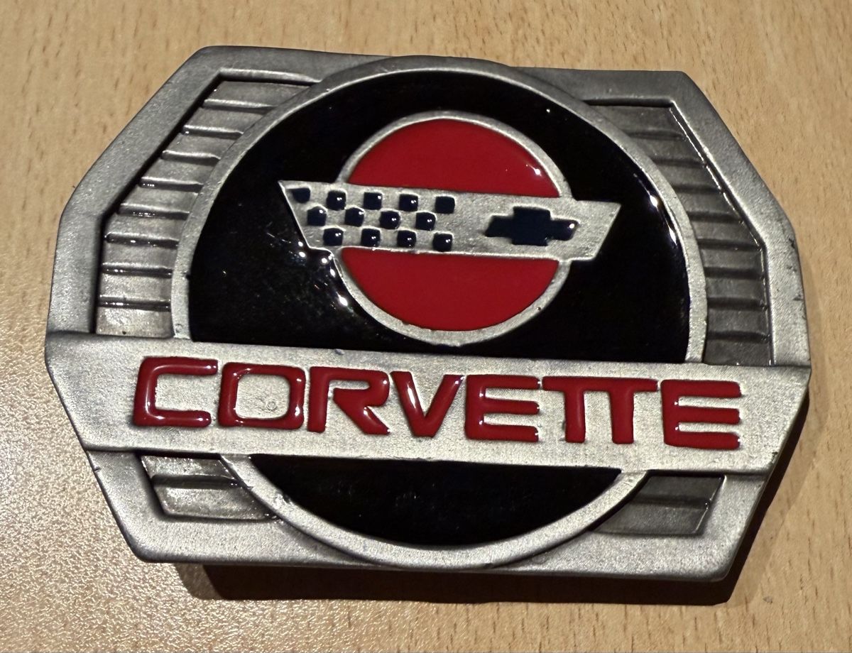 Chevrolet Fibbie per cinture: Original Vintage Corvette Guertelschnalle – Nuovo e nell'imballaggio originale da Unterkulm venduto da Onefrog