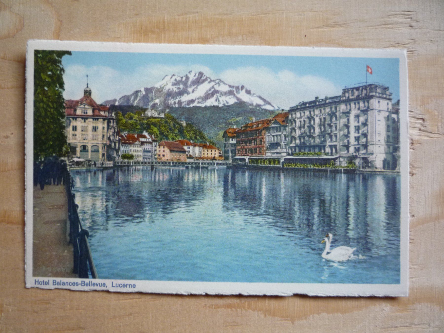 Cartoline postali: Hotel Balances-Bellevue, Luzern, 9826 – Usato da Rieden SG venduto da Gant24