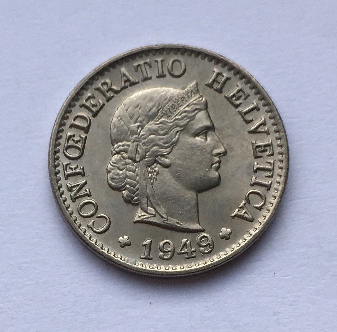 Tutti le monete: 1949 5 Rappen unz – Nuovo (secondo la descrizione) da Kirchberg SG venduto da Zenhad69