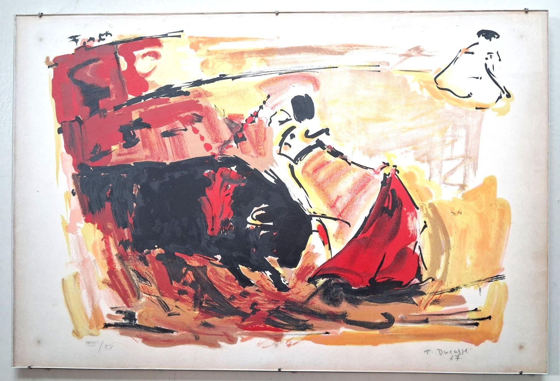 Dipinti: Bild Stierkampf Abstrakt signiert. – Usato da Münsingen venduto da mustang1975