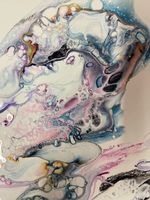 „Seelenströmung“ – abstraktes Acrylpouring-Unikat