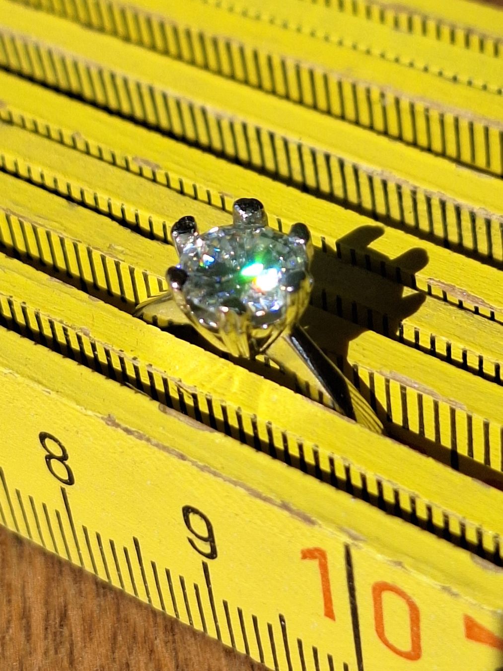 Anelli: Solitär Moissanit Ring 1.0 ct. D, VVS1, Sterling Silber  – Usato da Dornach venduto da bals28 8