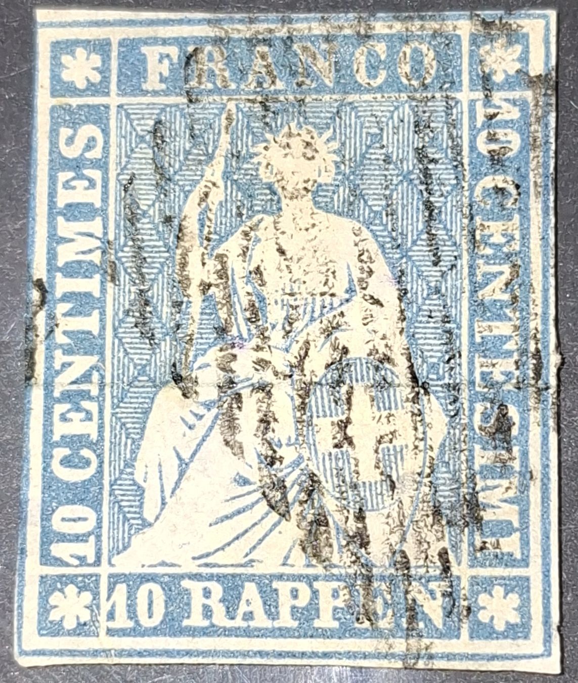 Tous les timbres: Strubel 23A mit Befund kat. 110.- – D'occasion à Balgach par SIMEON27