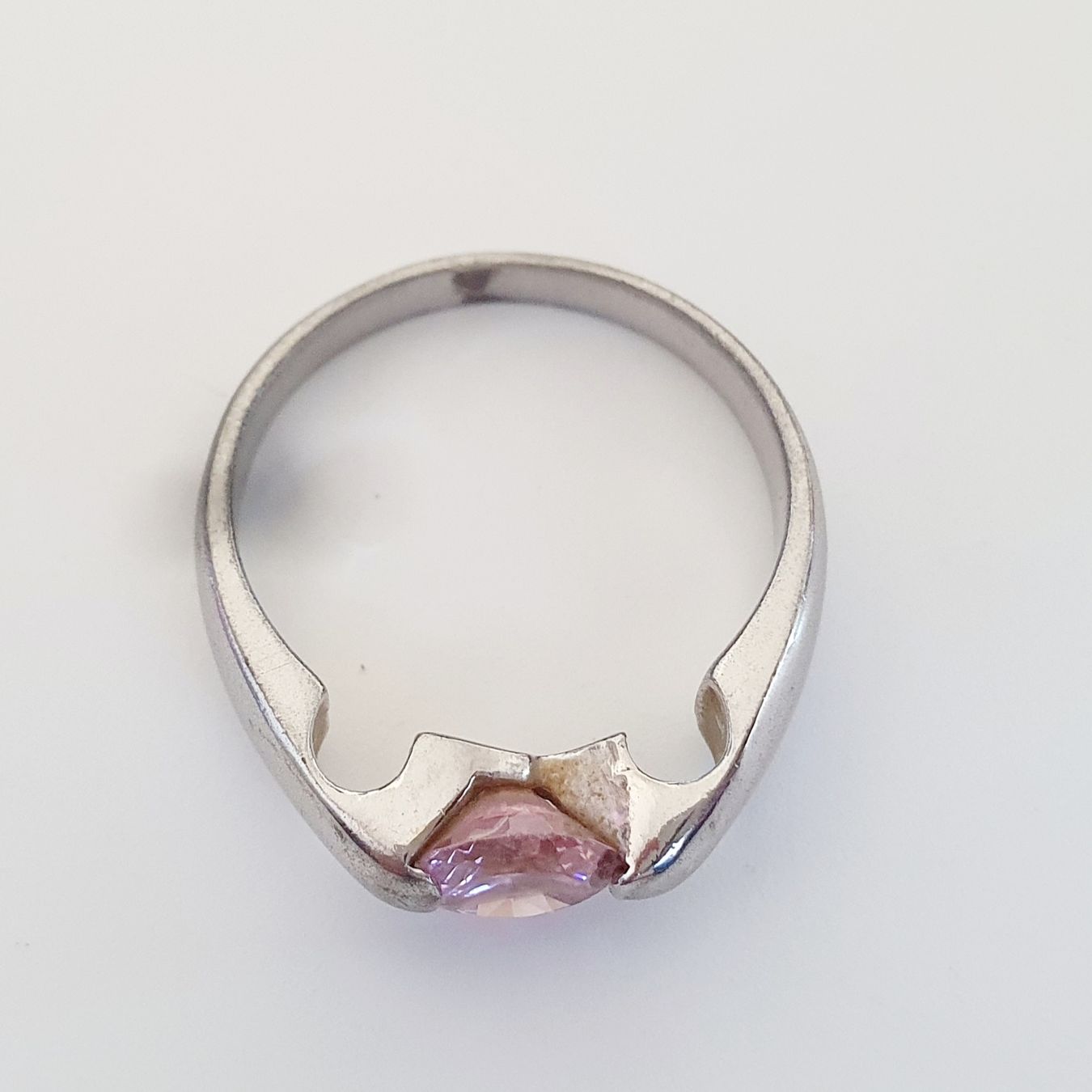 Anelli: Silberring 925 mit ein Rosa farbige Stein Gr. 18,6mm – Usato da Kreuzlingen venduto da Wunderkiste123 3