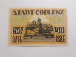 NOTGELD - 50 Pfennig Coblenz 1921 ungefaltet