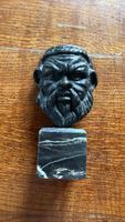 Bronze Skulptur antik Silen Satyr auf Marmorsockel