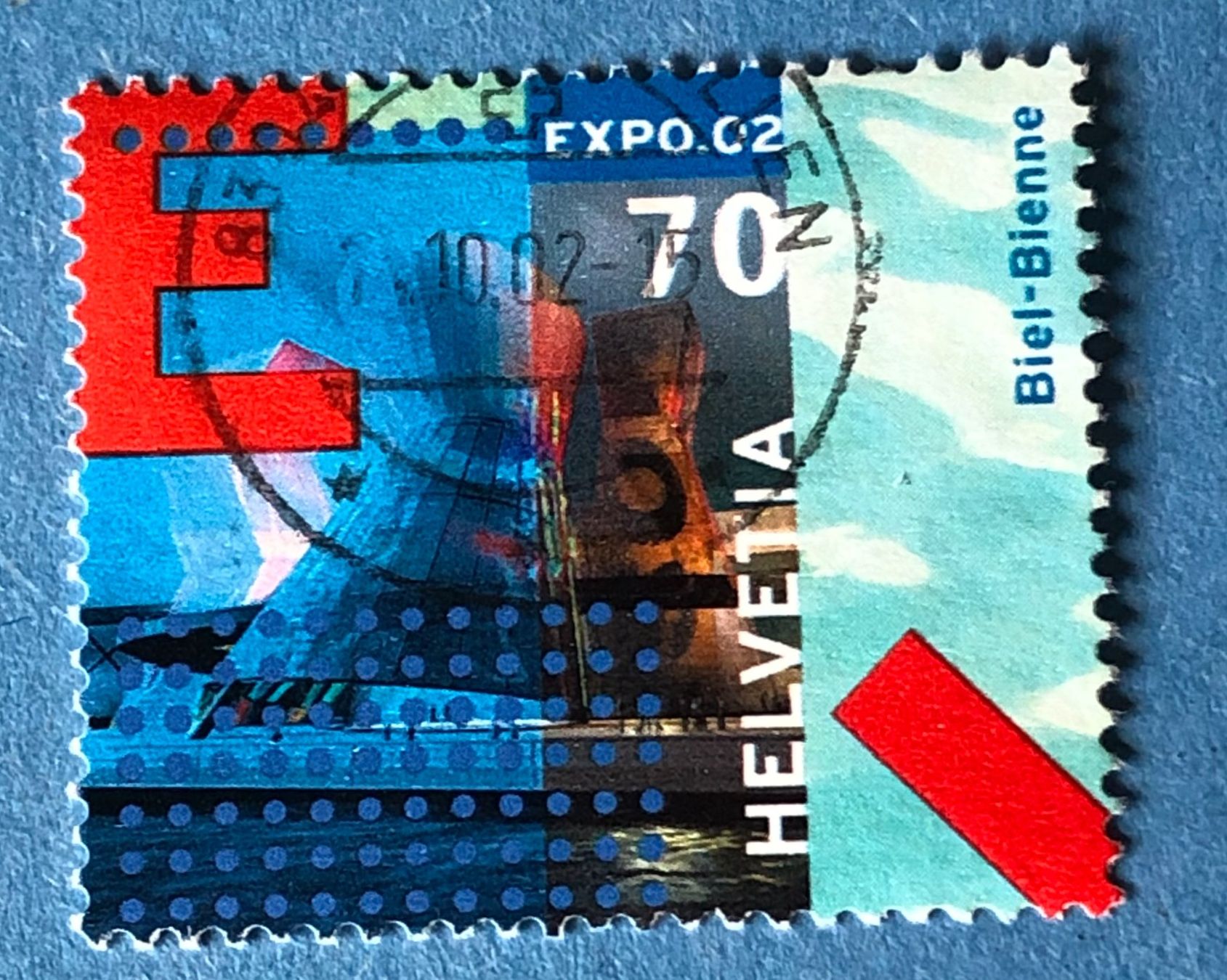 Tutti i francobolli: Nr.1041 GESTEMPELT Arteplage Biel 2002    – Usato da Aarau venduto da Billa007