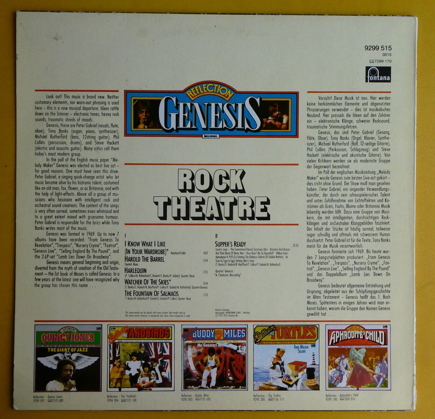 Dischi in vinile: Genesis - Rock Theatre – Usato da Jegenstorf venduto da Ak50 1