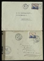 Schweiz Zensur Briefe 1941/47 Ausland Nachkriegs Lot