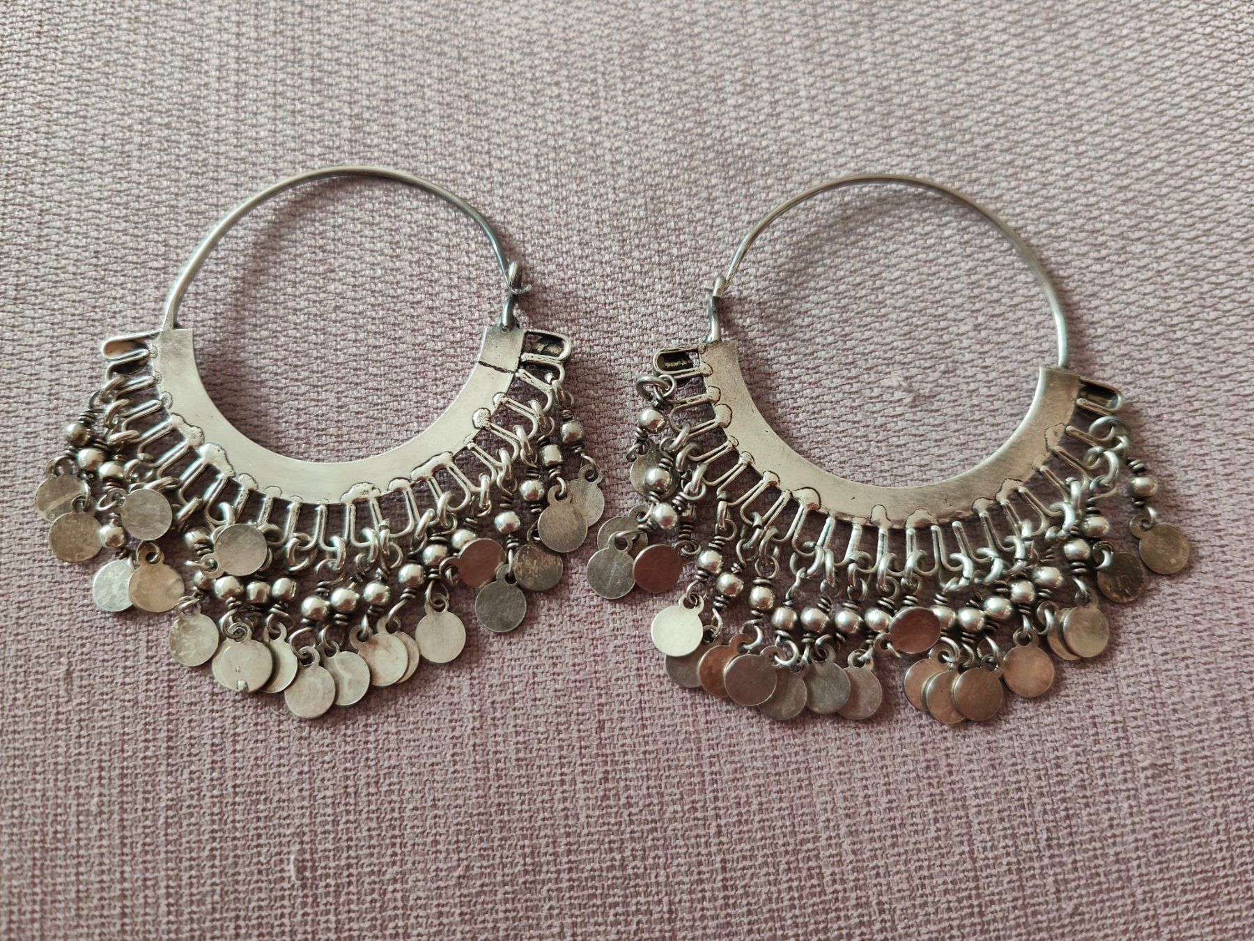 Ohrringe & -stecker: Indische Statement-Creolen, versilbert oder Silber – Gebraucht aus Thun von flower0211 1