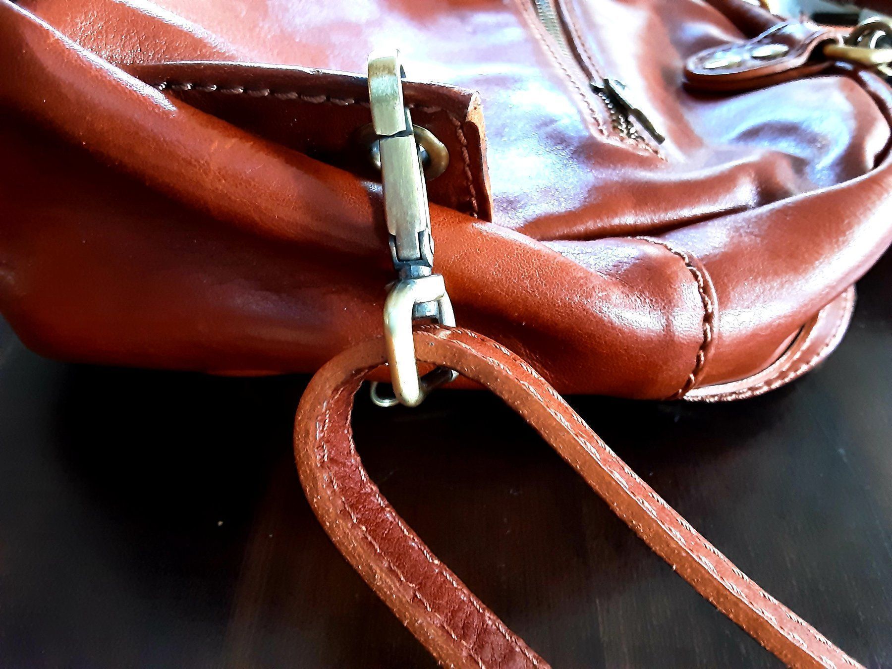Zaini: Lederrucksack (Farbe: Cognac) – Nuovo (secondo la descrizione) da Bern venduto da Javero 5