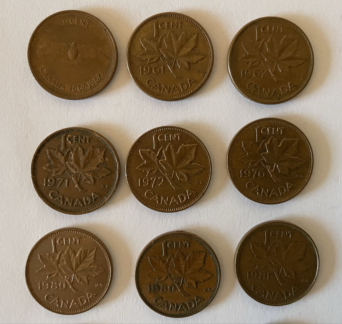 Tutti le monete: Collection de pièces canadiennes - divers millésimes – Usato da Vuisternens-Ogoz venduto da PhilDr 1