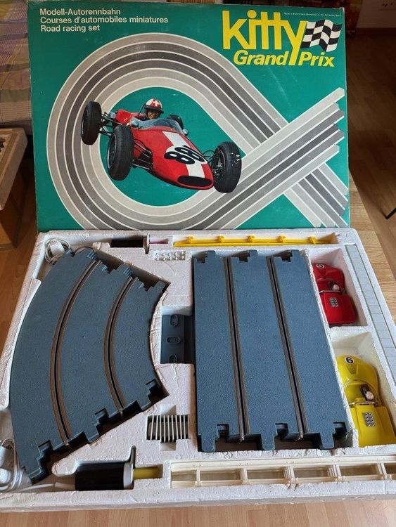 Kitty Grand Prix Autorennbahn Original Set mit Spyder MK II (Gebraucht ...