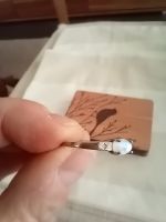 Silberring mit mond Stein und Zirkonia 