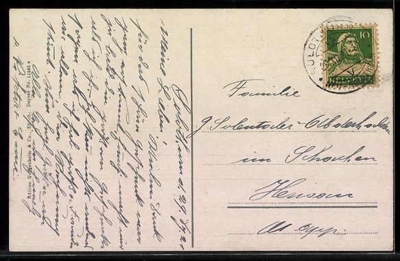 Cartes postales: AK Wiedlisbach, Ortsansicht mit Kirche – D'occasion à Berlin par bartko-reher 1