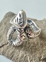 Rarität: Schlangenring 925 skulptural bis in Ringschiene G56