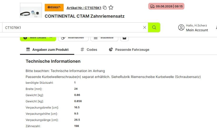 Alle Autoersatzteile: Zahnriemensatz – Neu und originalverpackt aus Müllheim Dorf von Linus18 4