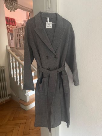 ANINE BING Wollmantel, grau, Grösse S, Wolle / Cashmere