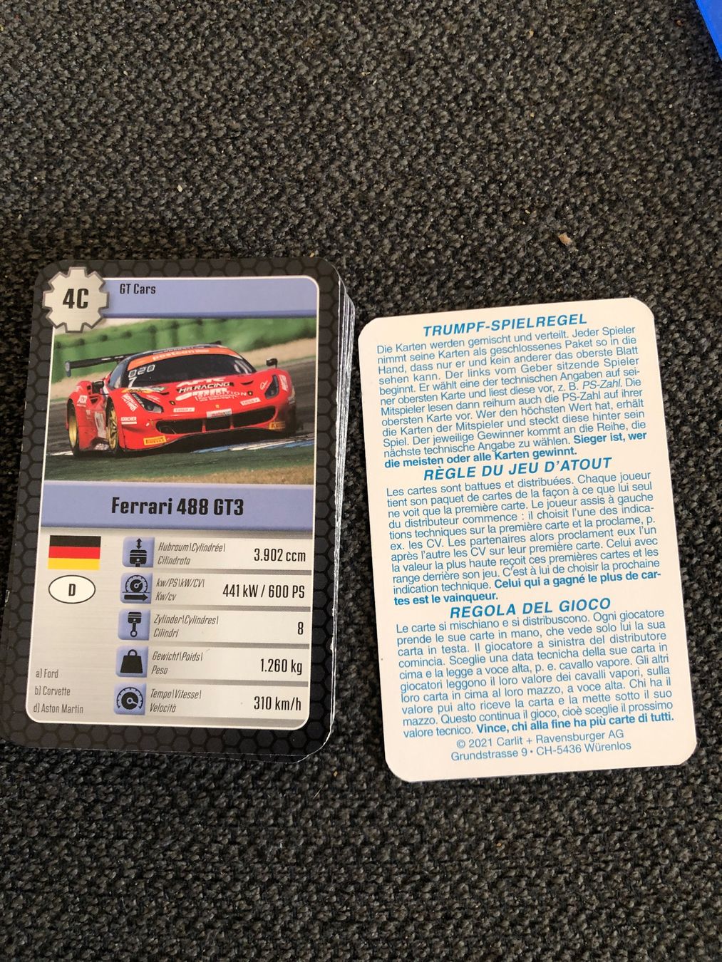 Ravensburger Giochi: QUARTETT SPIEL RACING CAR  AUTO – Usato da basel venduto da Lastcall 1