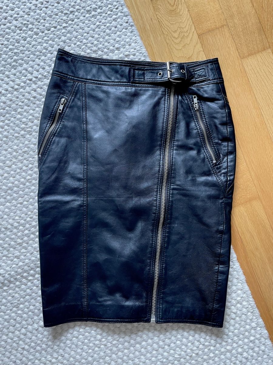 Gonne: Vintage Mrs Selfridge Lederrock Echtleder Schwarz midi – Usato da Kriens venduto da p_ART_rizia 2