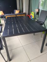 Gartentisch RIVI 150 x 90 cm schwarz