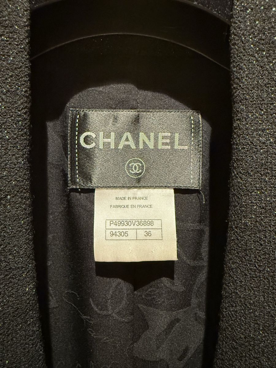 Chanel Jacken: Chanel tweed jacket Gr 36 Black Glitter – Neu (gemäss Beschreibung) aus Zürich von floridiablanca 1