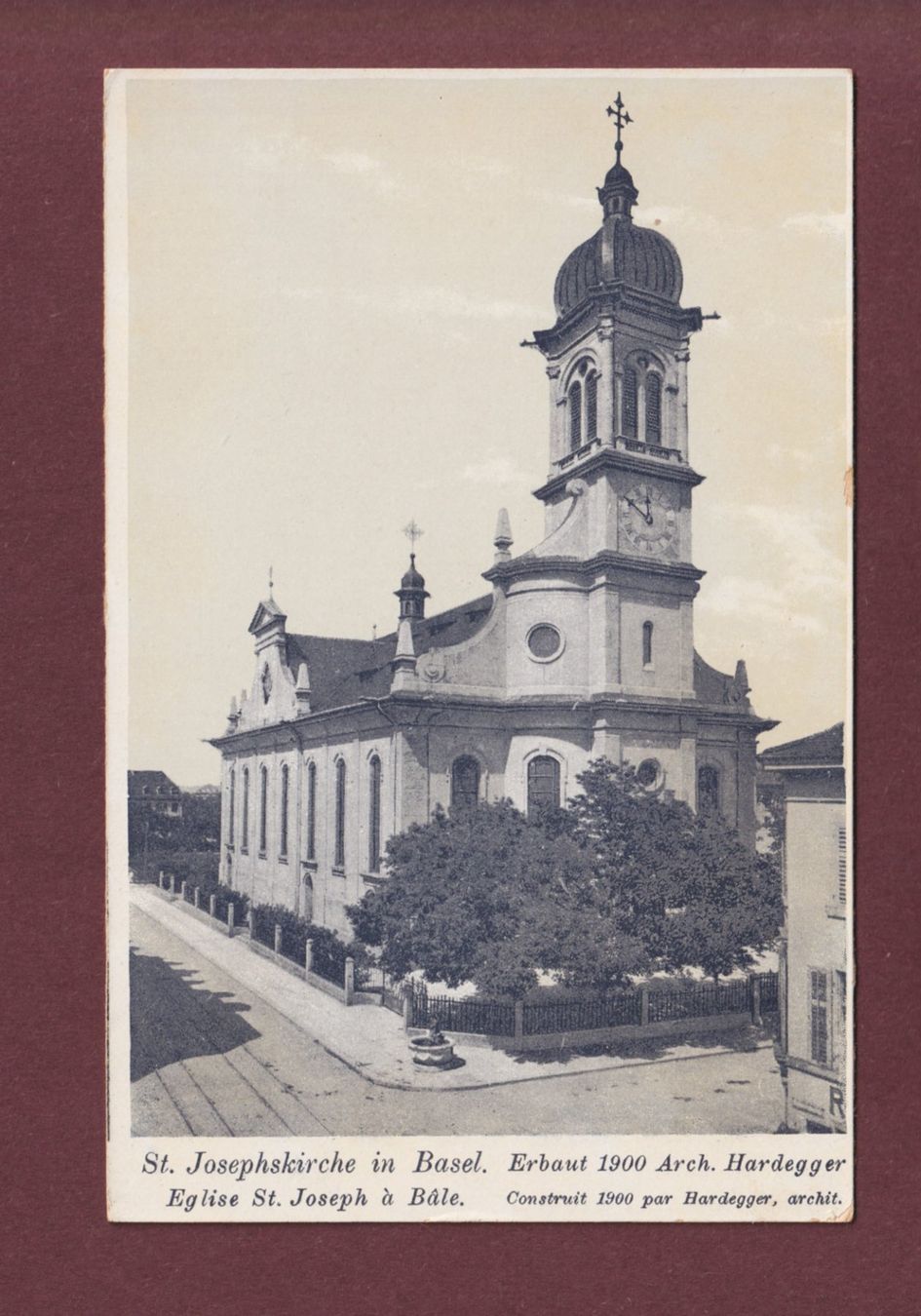 Cartoline postali: BASEL - St. Josephskirche – Usato da Pully venduto da nicecards