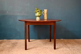 Table ronde italienne en palissandre vintage scandinave