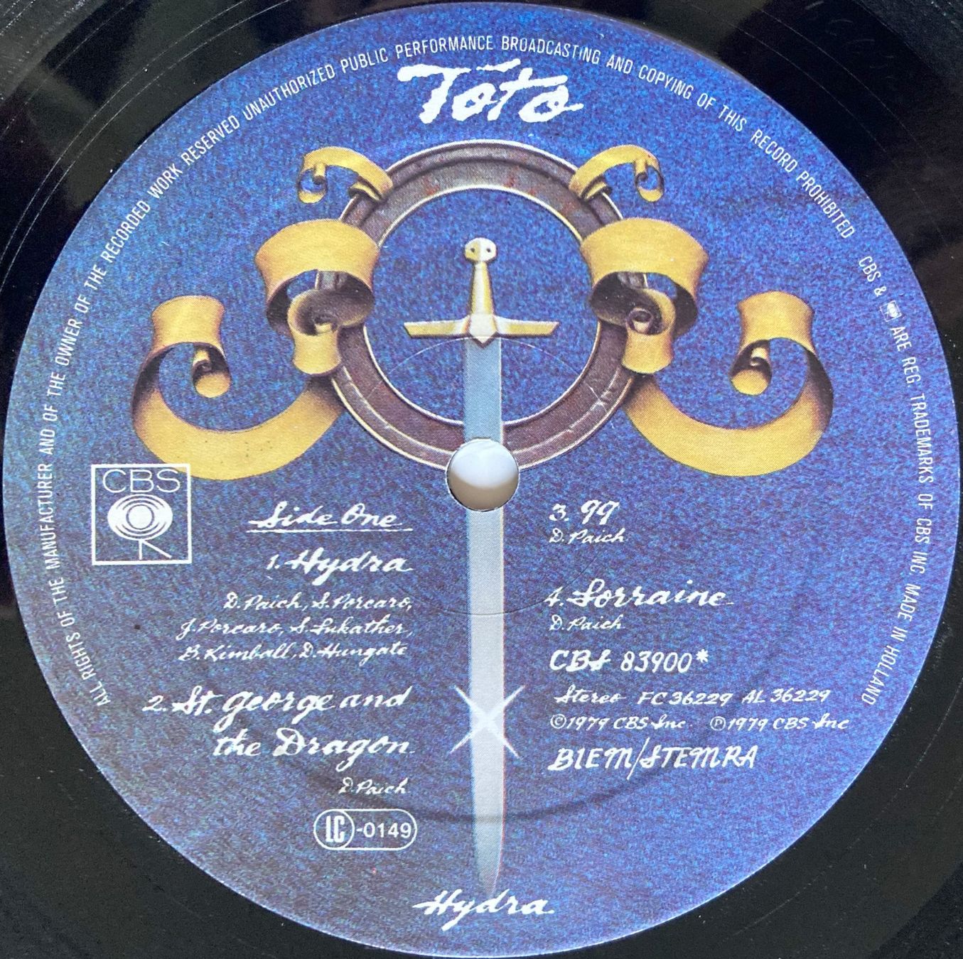 Dischi in vinile: TOTO - HYDRA – Usato da Bottens venduto da hotter-than-hell 3