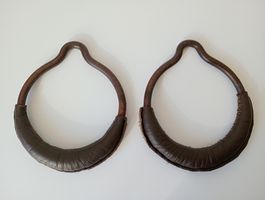 Antike Turnringe Vintage Gymnastikringe mit Lederbezug Deko