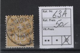 Kreuzziffer Nr. 63A gestempelt gut gezähnt und schön.