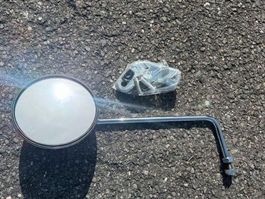 Neuer VESPA Spiegel Links 115mm Rund Chrom Edelstahl.