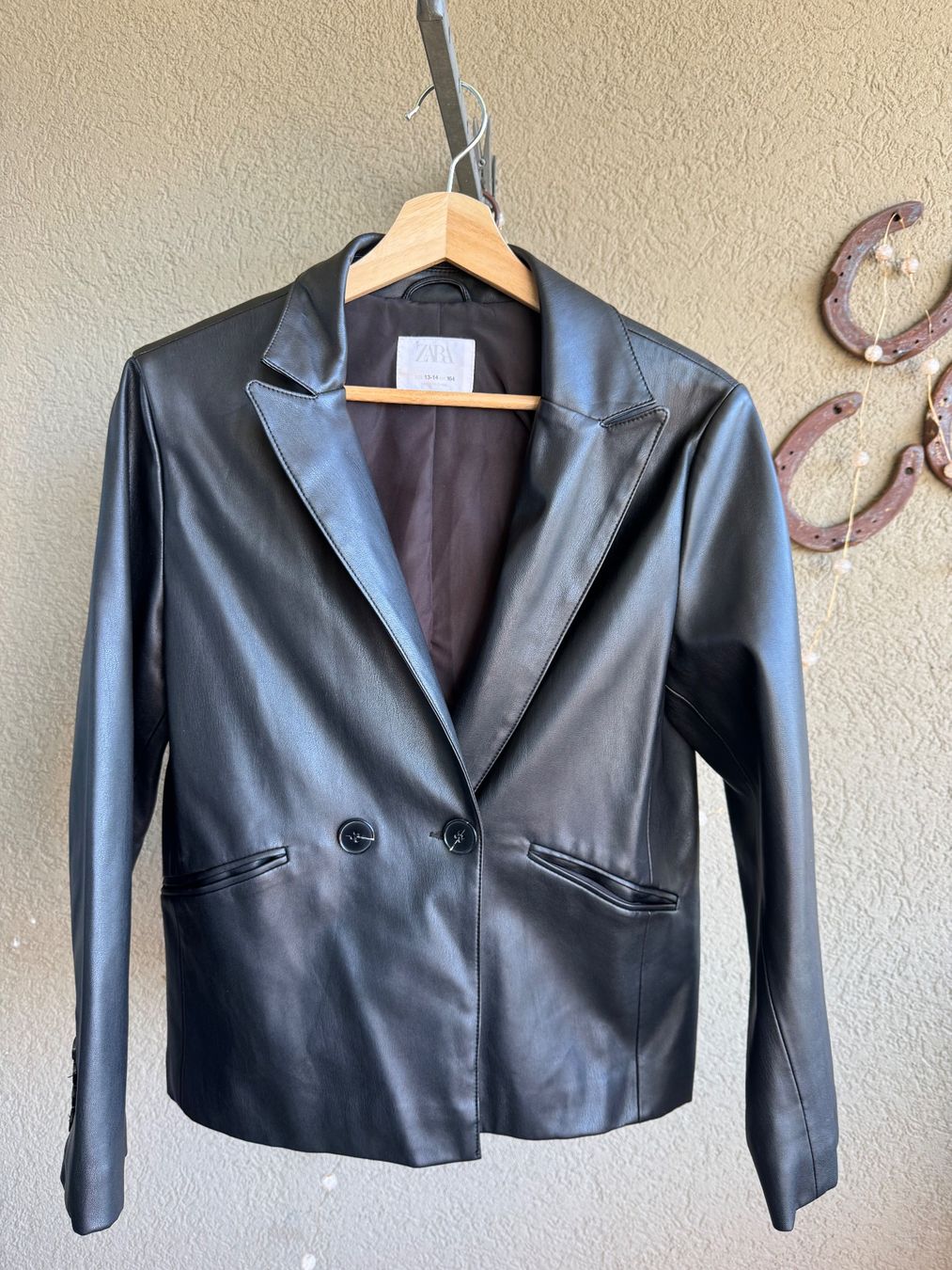 Zara Giacche: Zara Kunstleder Blazer Gr. 164 – Usato da Thun venduto da Iriska77