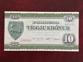 Billet 10 Couronnes Féroïennes 1949 état neuf non circulé