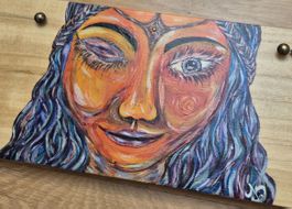 ZAHIRA – Handgemaltes Schmuckboard Unikat ⭐ mit Edelsteinen