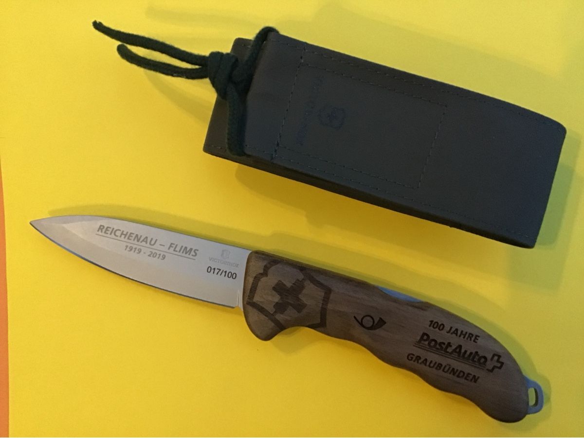 Victorinox Coltelli tascabile: 100 Jahre PostAuto Graubünden – Nuovo e nell'imballaggio originale da Chur venduto da sana06 1