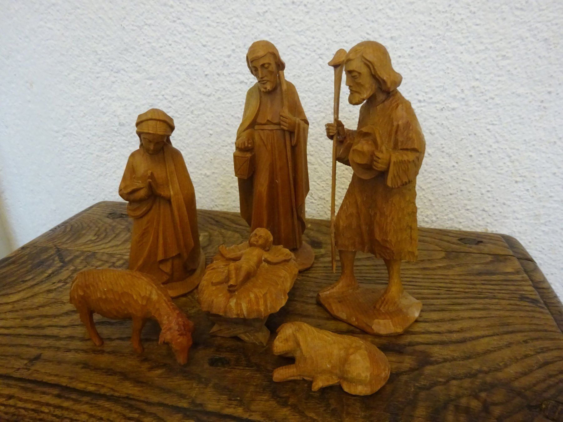 Sculture & Statue: 6x Holzfiguren antike Krippe – Usato da Esslingen venduto da eintagammeer 1