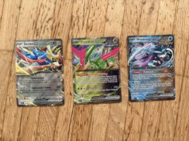 Pokémon Karten Zacian EX, Eisenblatt EX, Windewoge EX 